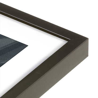 [Color:Satin Black], Picture of art in a Satin Black frame of the corner