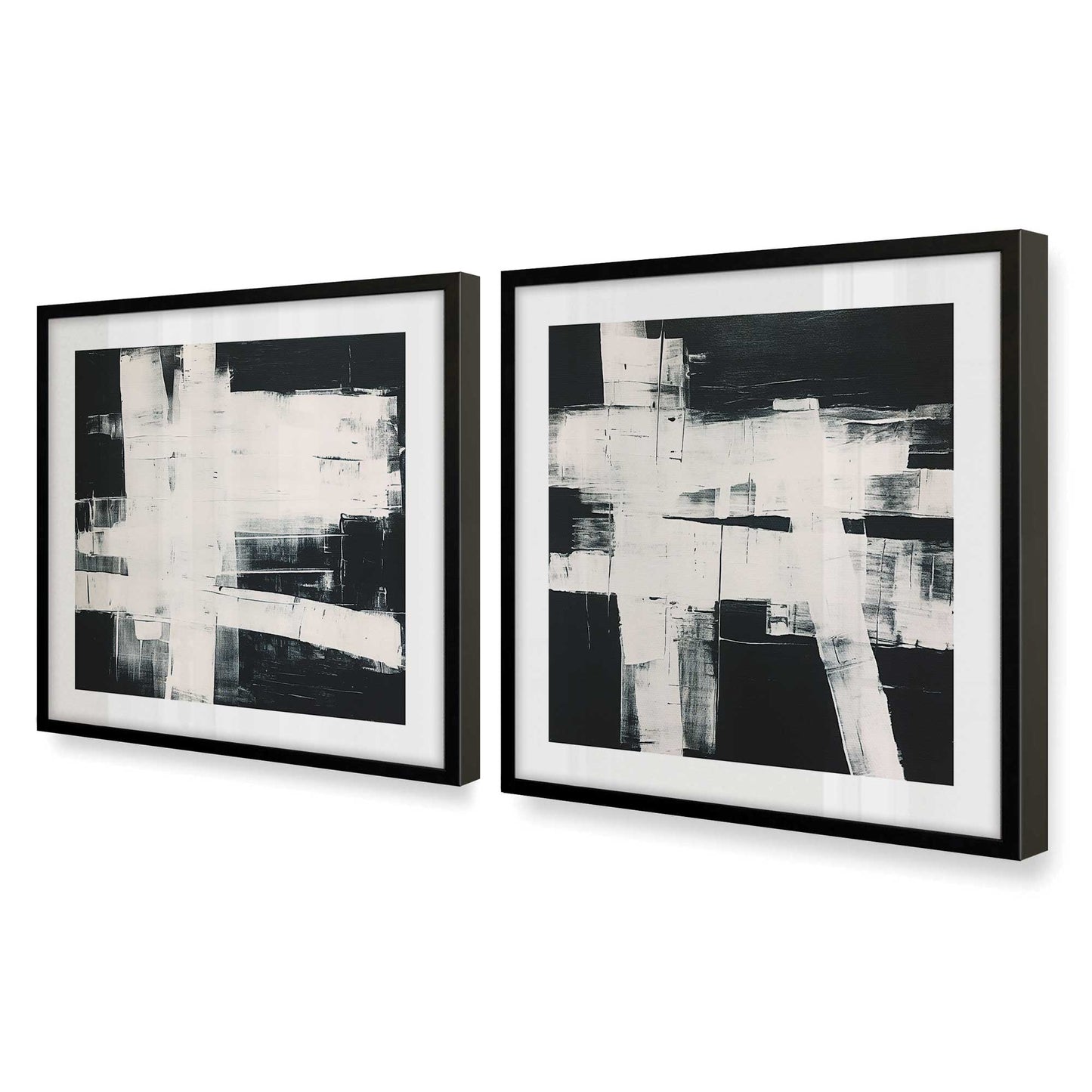 [Color:Satin Black], Picture of art in a Satin Black frame at an angle