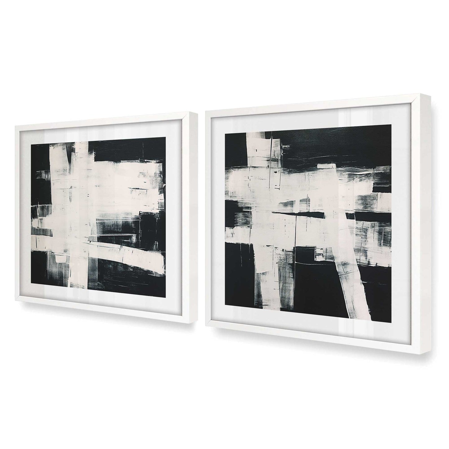 [Color:Opaque White], Picture of art in a Opaque White frame at an angle