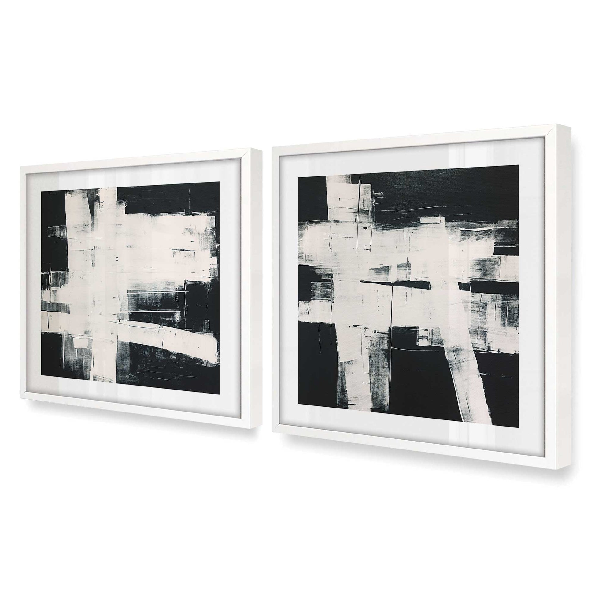 [Color:Opaque White], Picture of art in a Opaque White frame at an angle