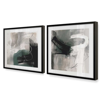 [Color:Satin Black], Picture of art in a Satin Black frame at an angle