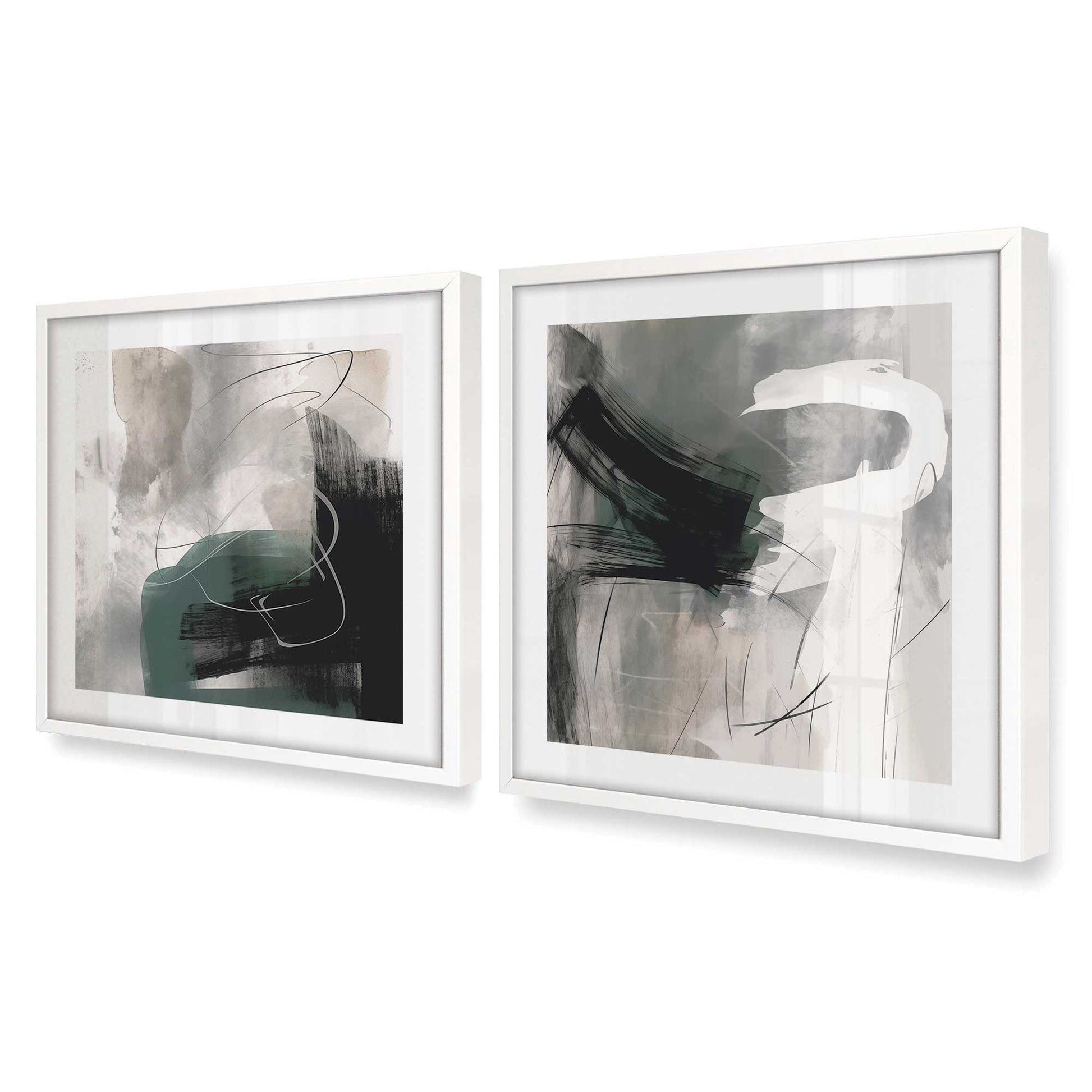 [Color:Opaque White], Picture of art in a Opaque White frame at an angle