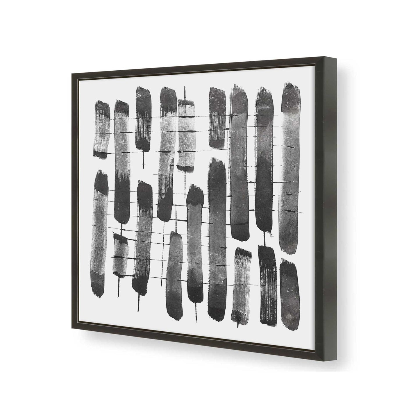 [Color:Satin Black], Picture of art in a Satin Black frame at an angle