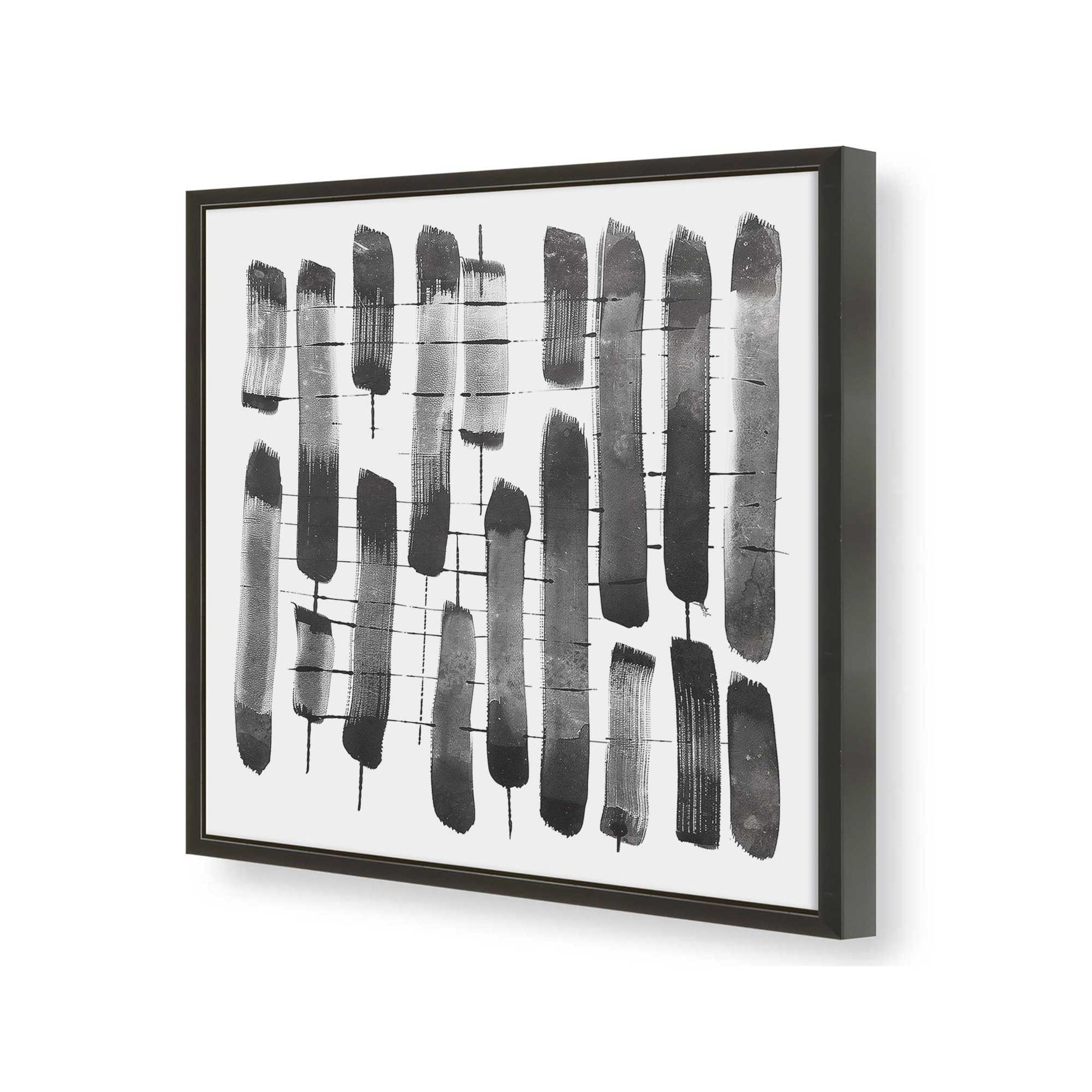 [Color:Satin Black], Picture of art in a Satin Black frame at an angle