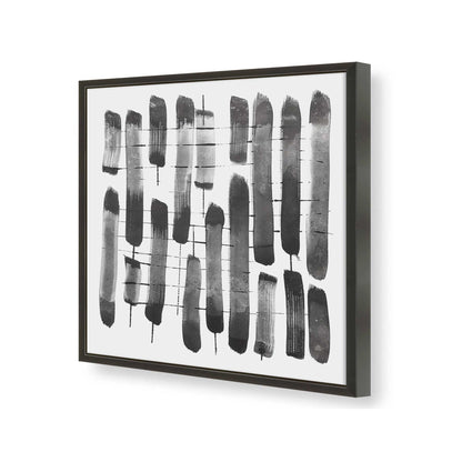 [Color:Satin Black], Picture of art in a Satin Black frame at an angle