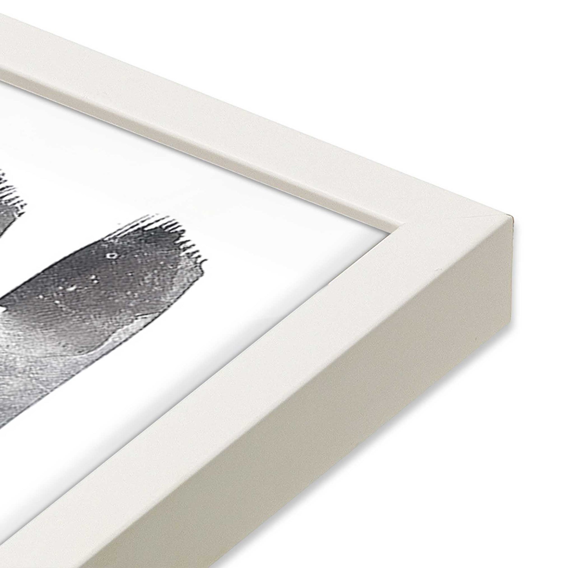 [Color:Opaque White], Picture of art in a Opaque White frame of the corner