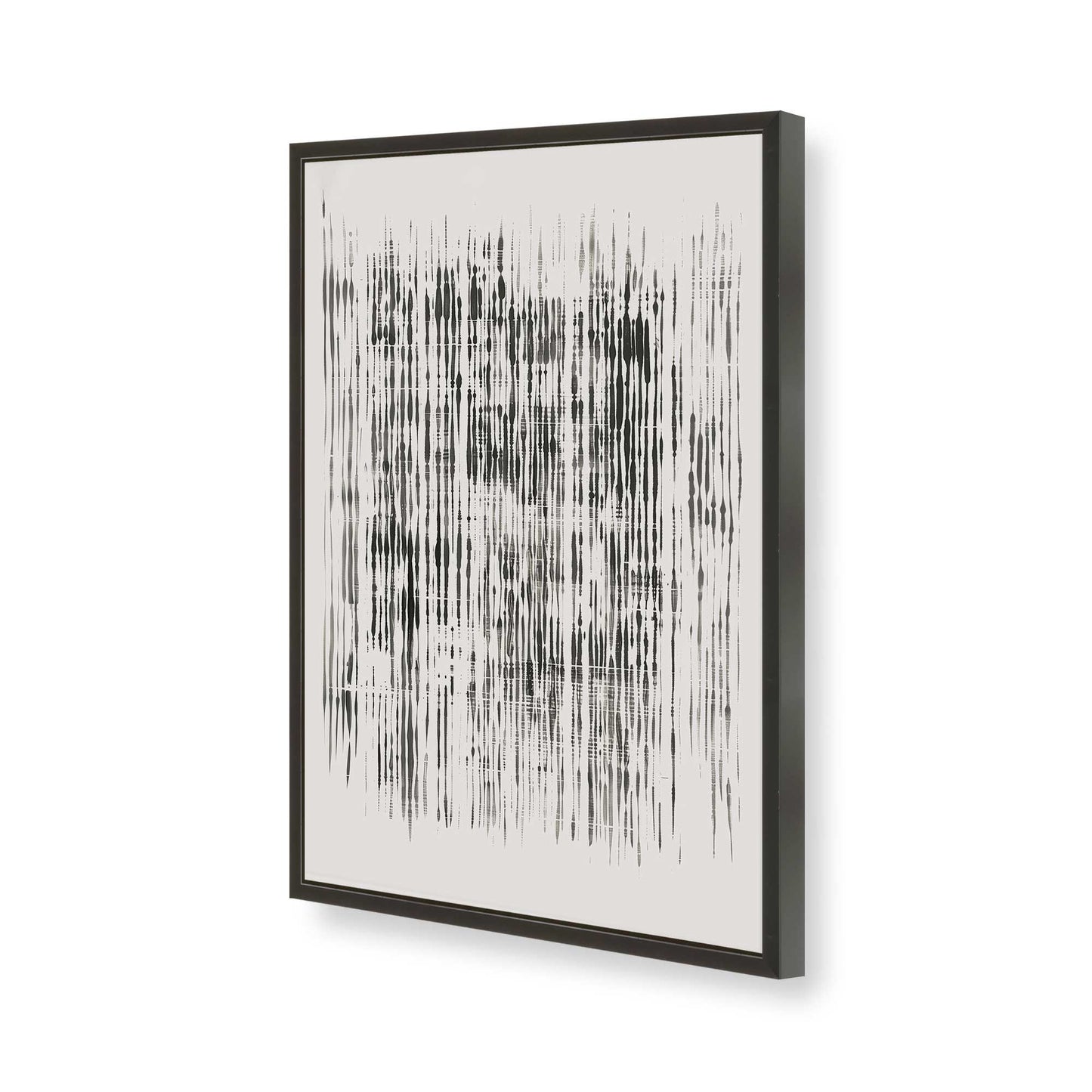 [Color:Satin Black], Picture of art in a Satin Black frame of the corner