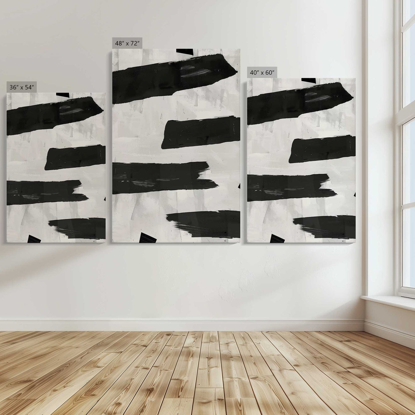 [Color:Stretched Canvas], Image showing the size comparisons
