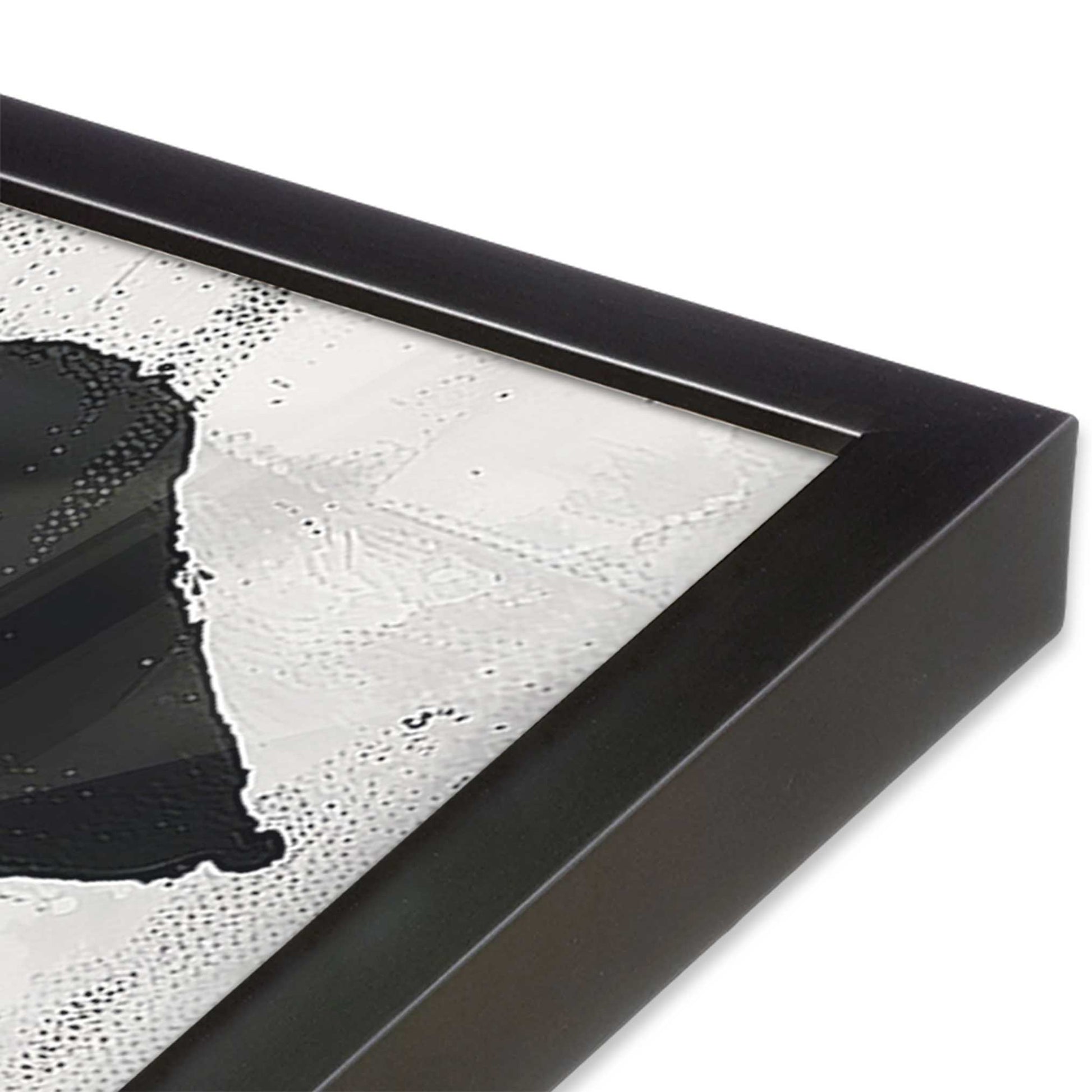 [Color:Weathered Zinc], Picture of art in a Weathered Zinc frame at an angle