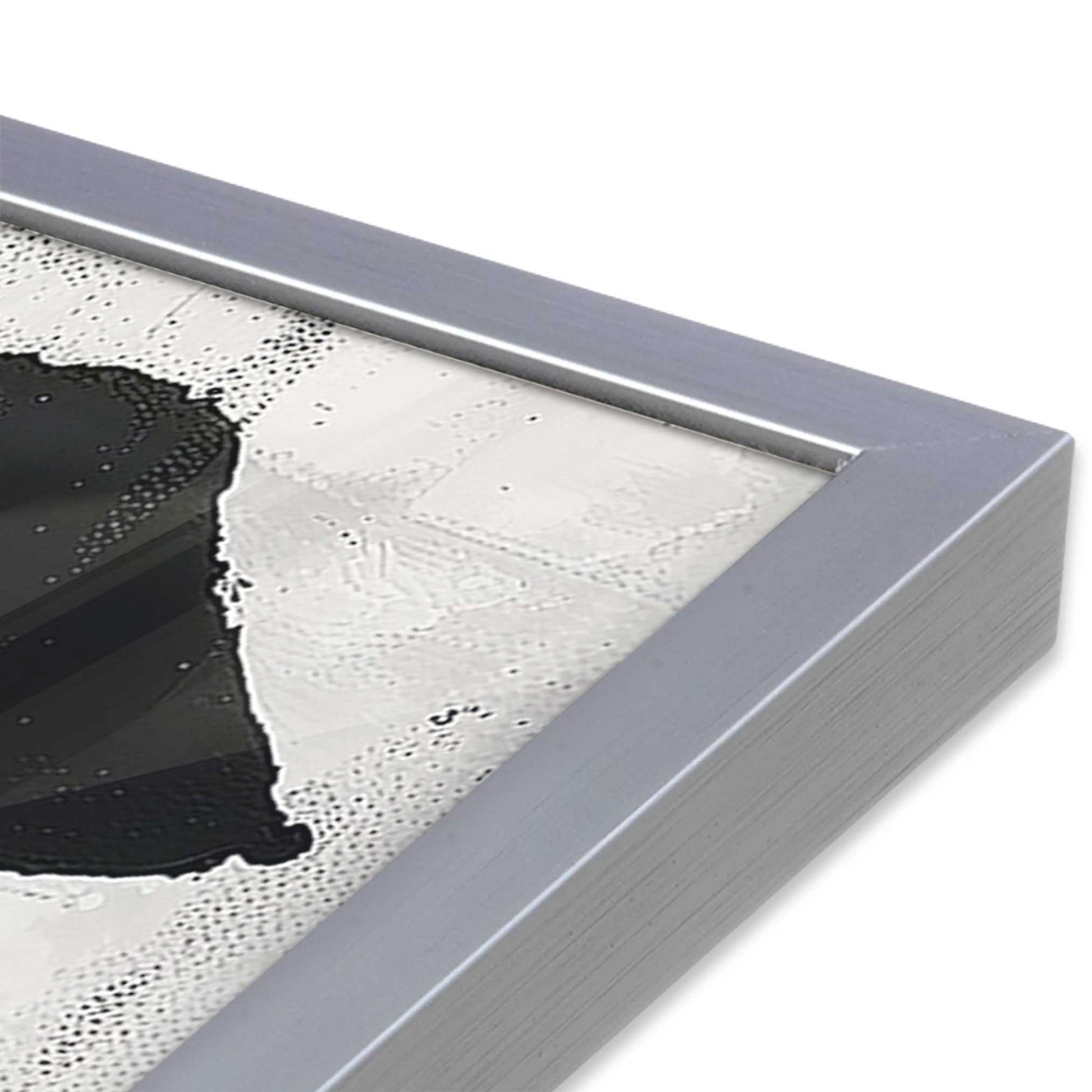 [Color:Polished Chrome], Picture of art in a Polished Chrome frame at an angle