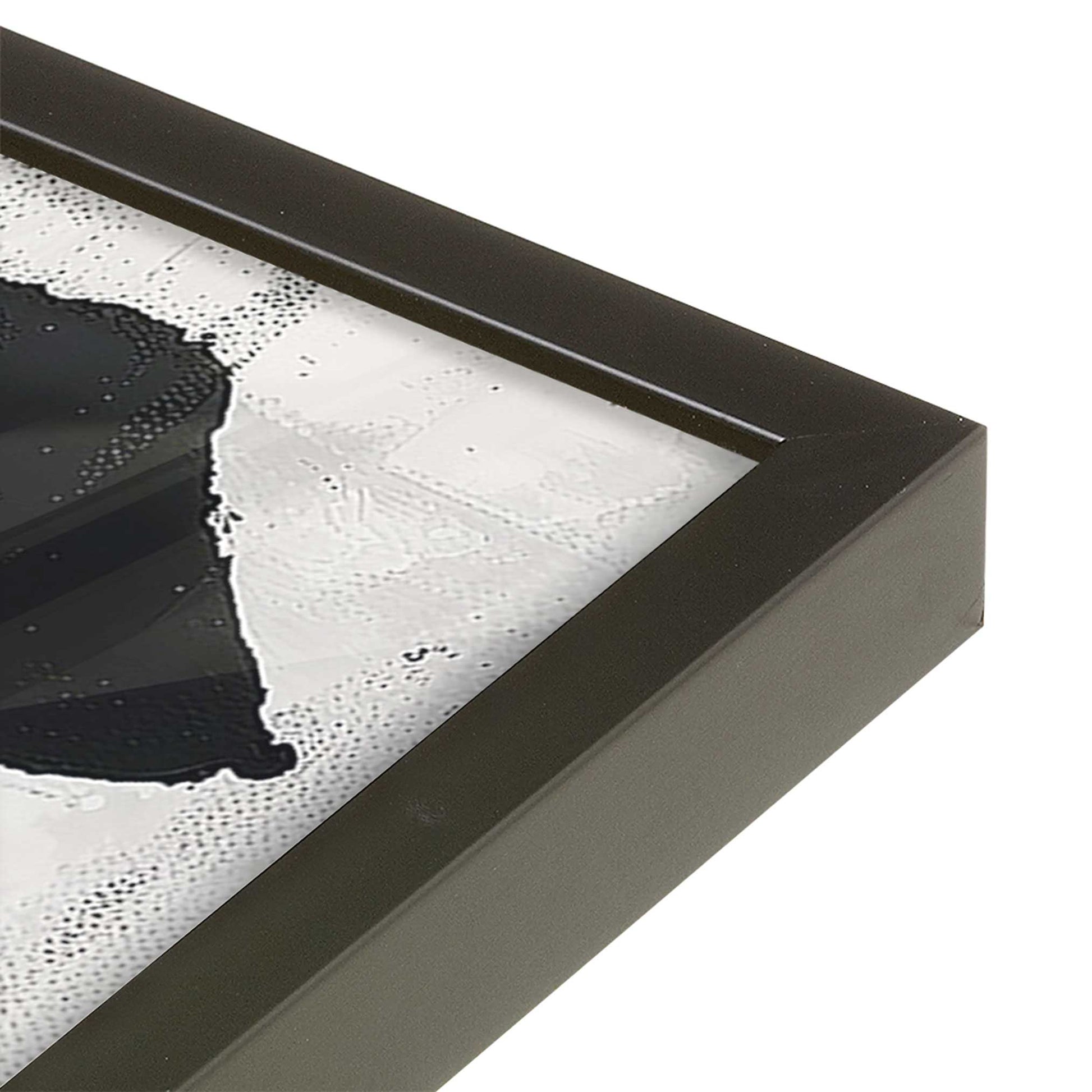 [Color:Satin Black], Picture of art in a Satin Black frame at an angle