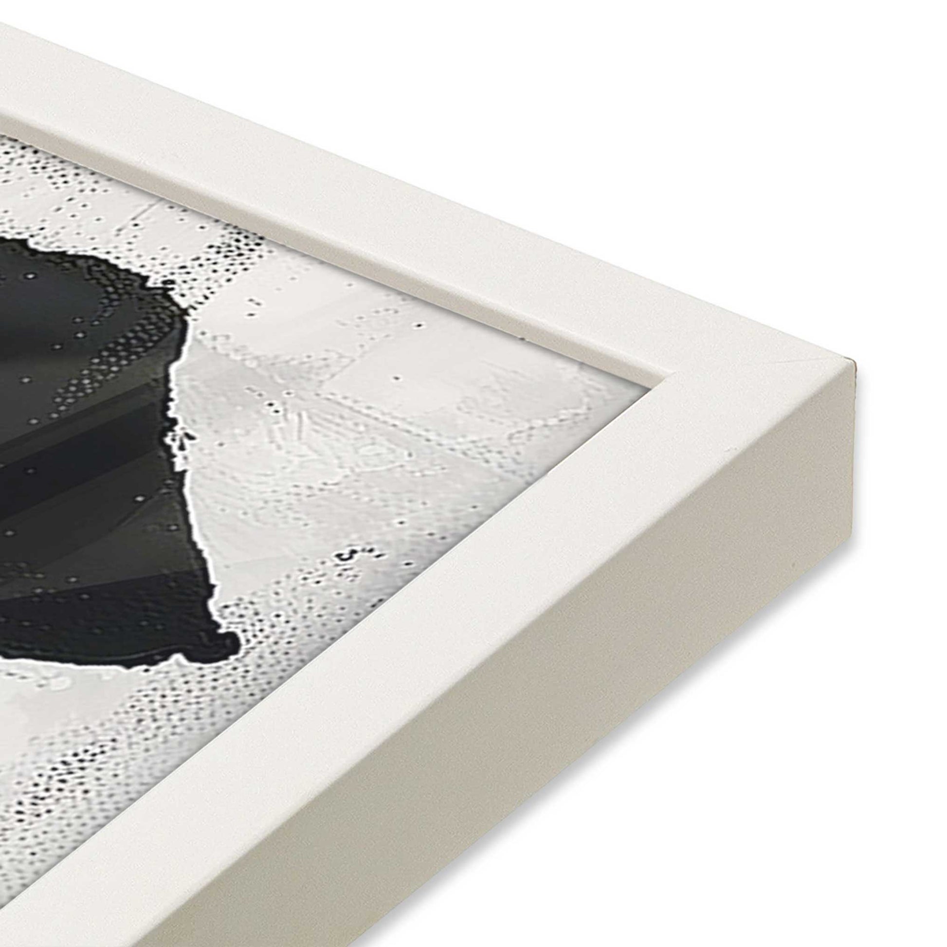 [Color:Opaque White], Picture of art in a Opaque White frame at an angle
