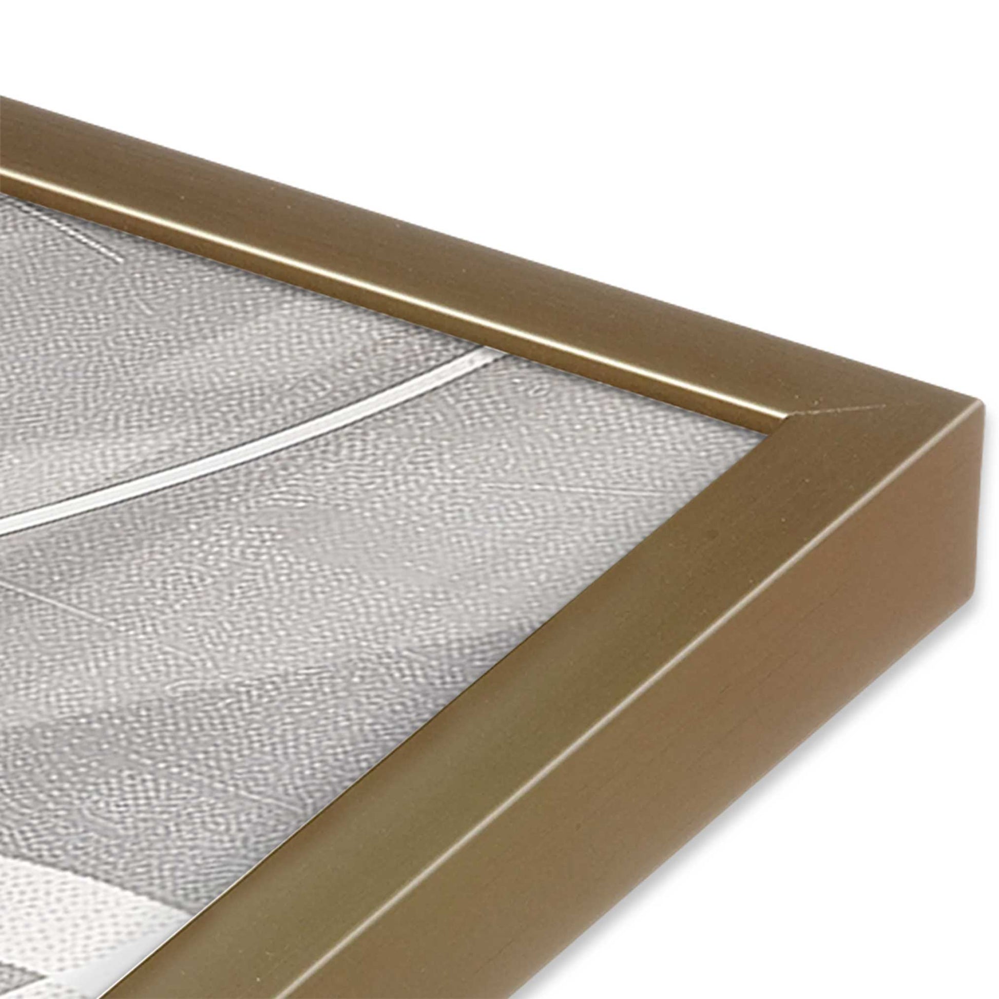 [Color:Brushed Gold], Picture of art in a Brushed Gold frame at an angle