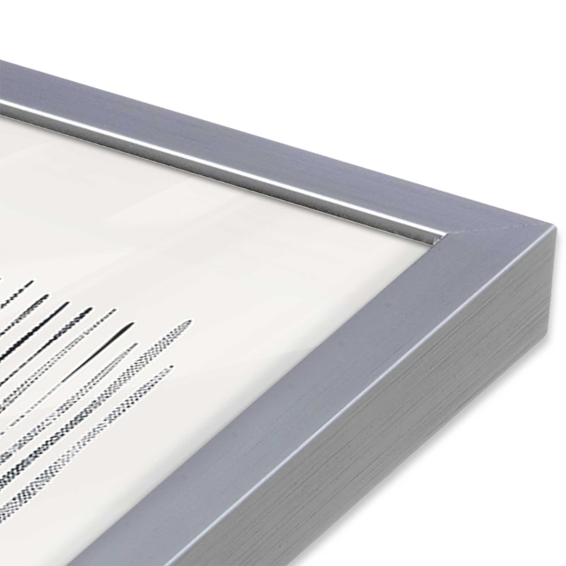 [Color:Polished Chrome], Picture of art in a Polished Chrome frame of the corner