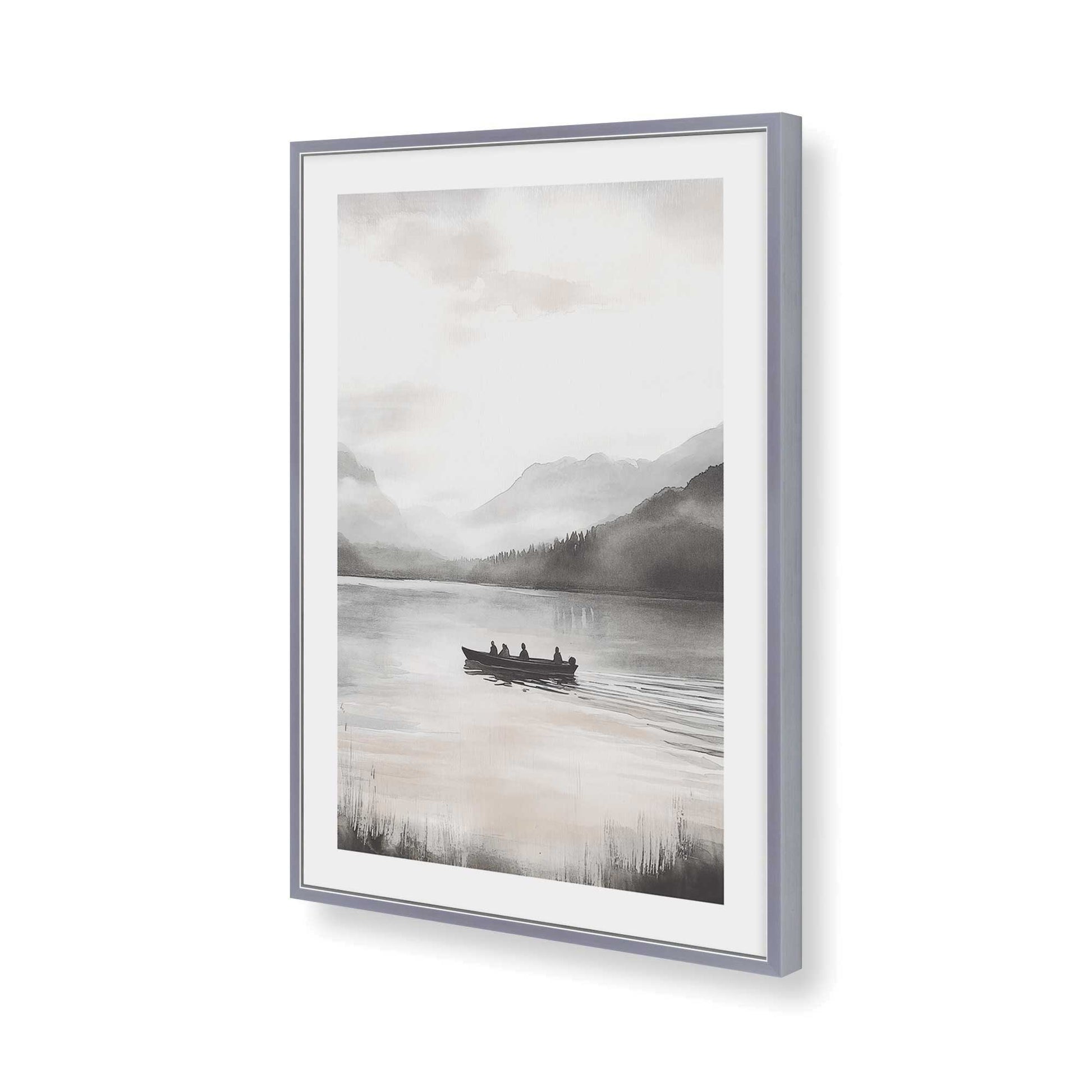 [Color:Polished Chrome], Picture of art in a Polished Chrome frame of the corner