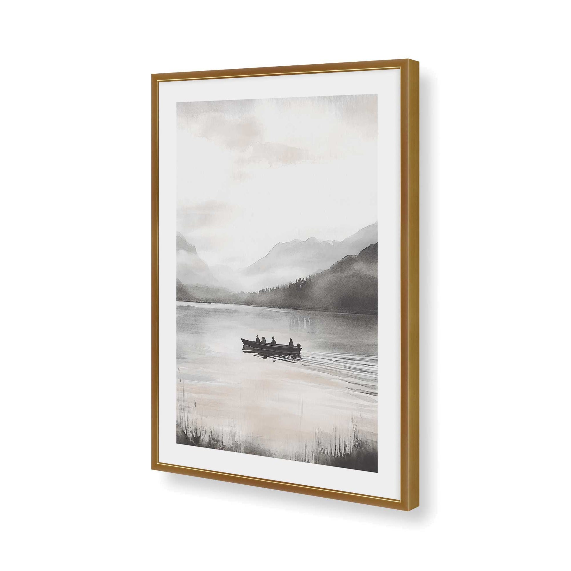 [Color:Polished Gold], Picture of art in a Polished Gold frame of the corner