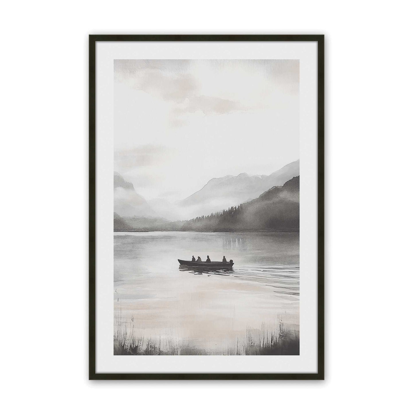 [Color:Satin Black], Picture of art in a Satin Black frame
