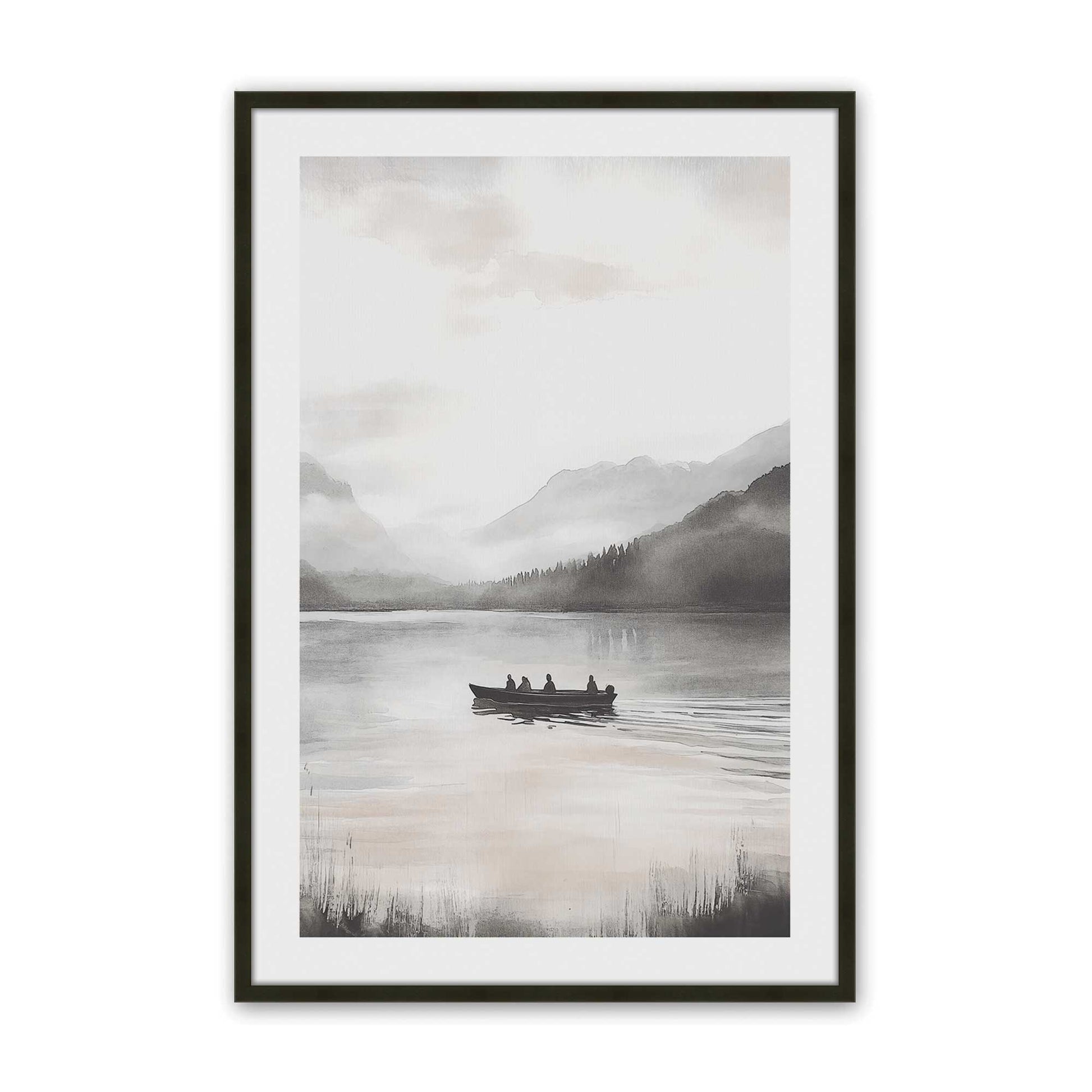 [Color:Satin Black], Picture of art in a Satin Black frame