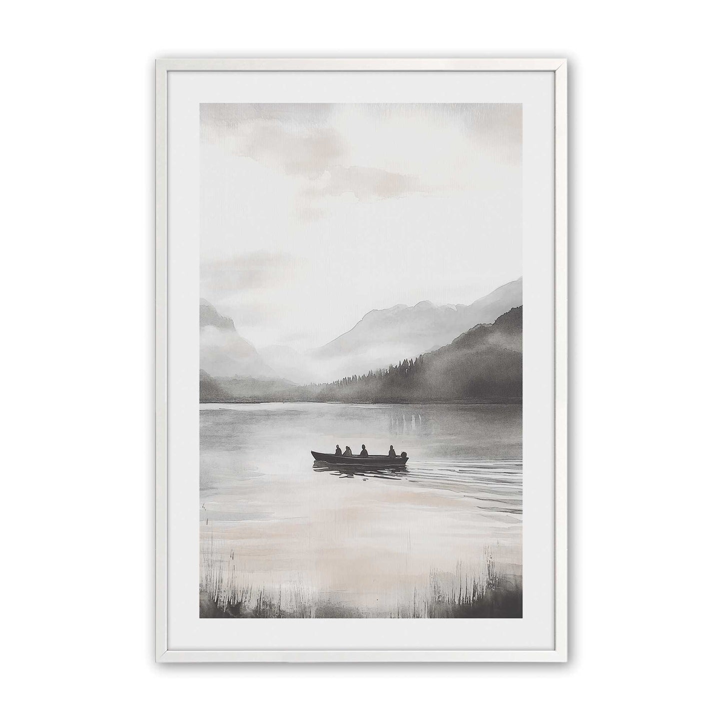[Color:Opaque White], Picture of art in a Opaque White frame