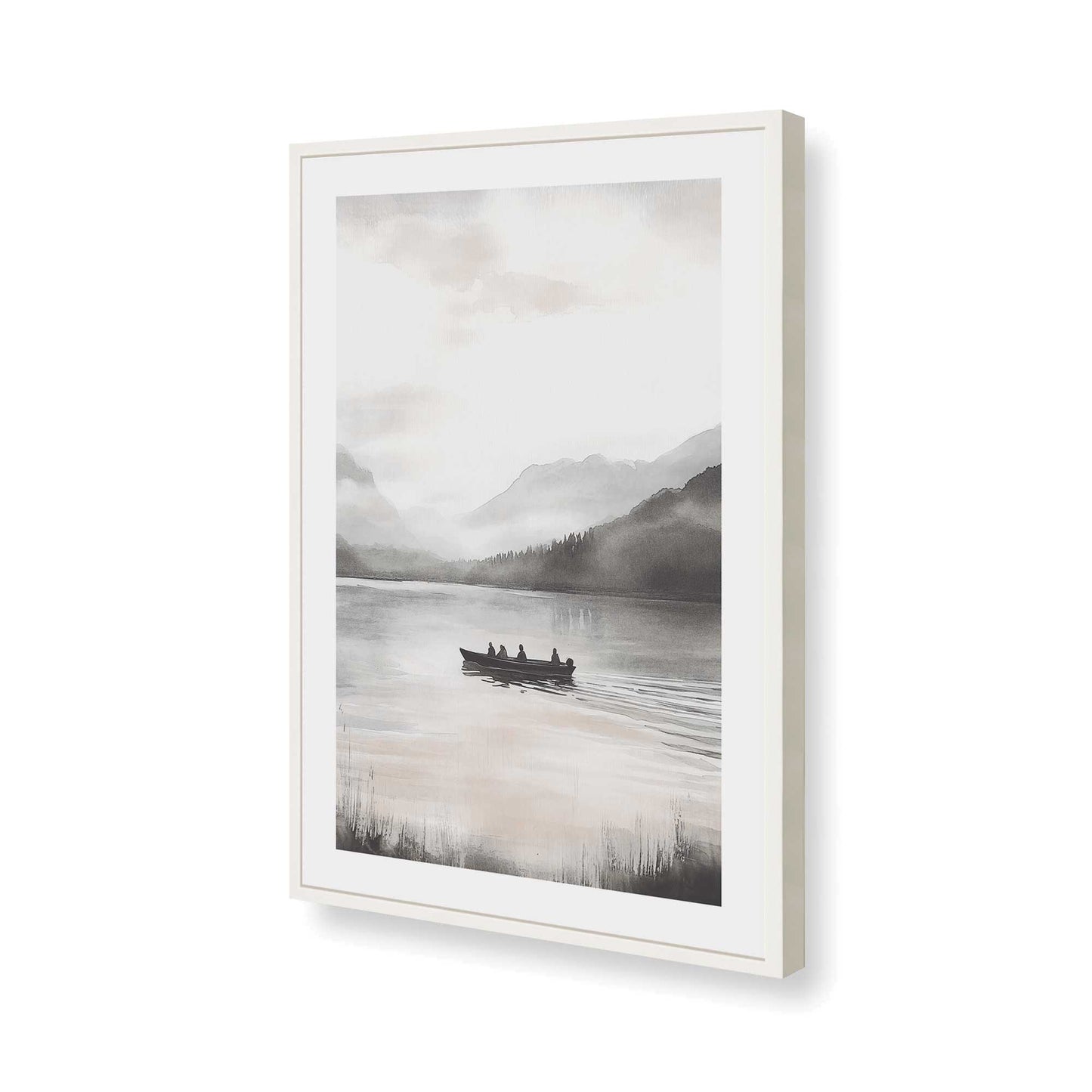 [Color:Opaque White], Picture of art in a Opaque White frame of the corner