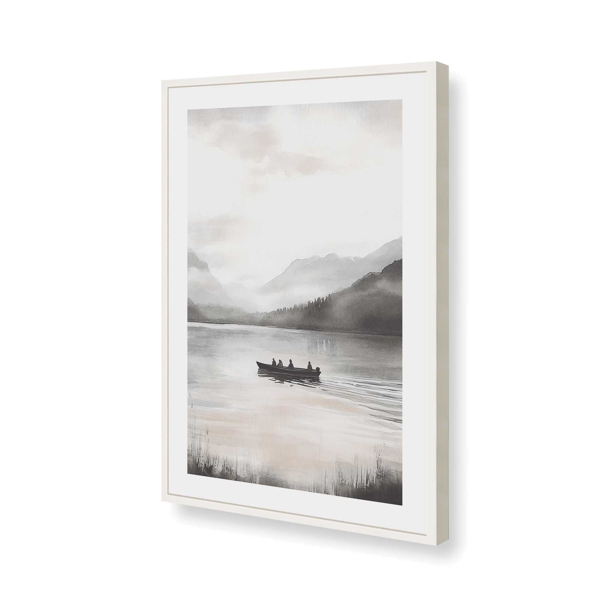 [Color:Opaque White], Picture of art in a Opaque White frame of the corner