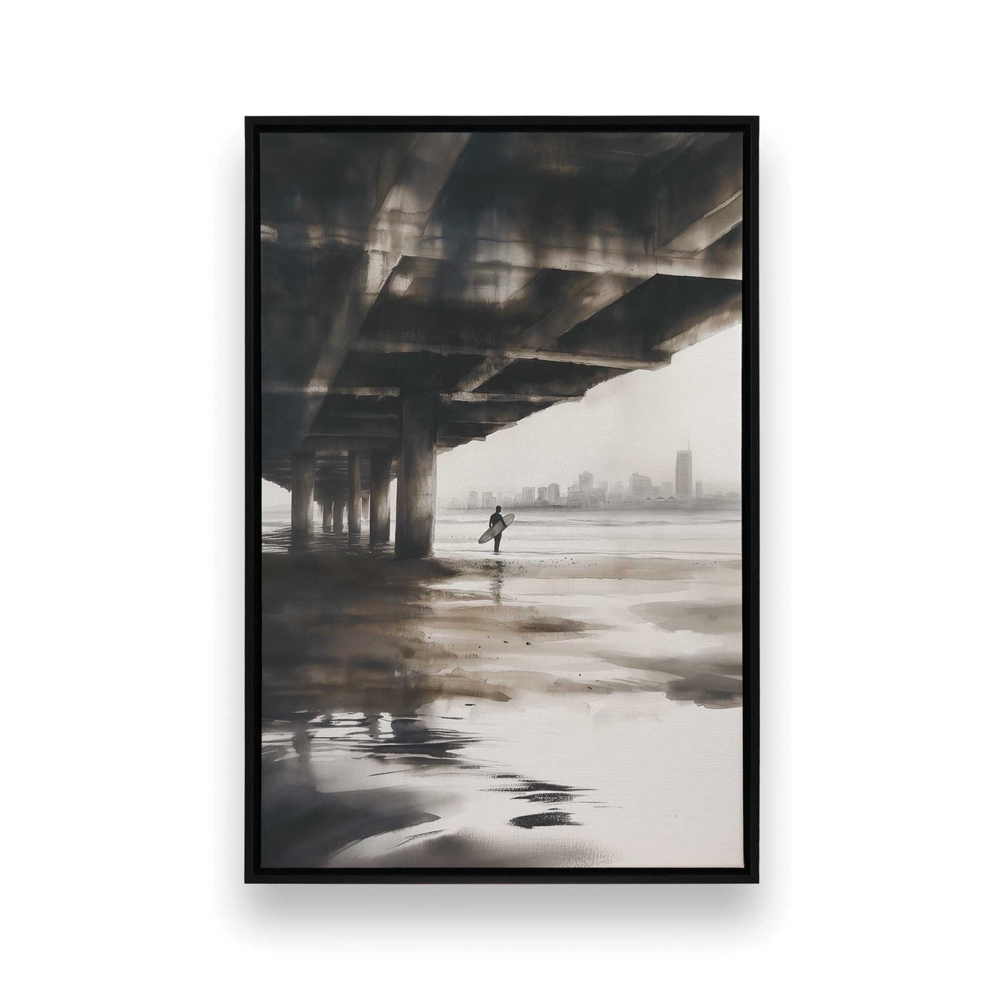[Color:Satin Black], Picture of art in a Satin Black frame