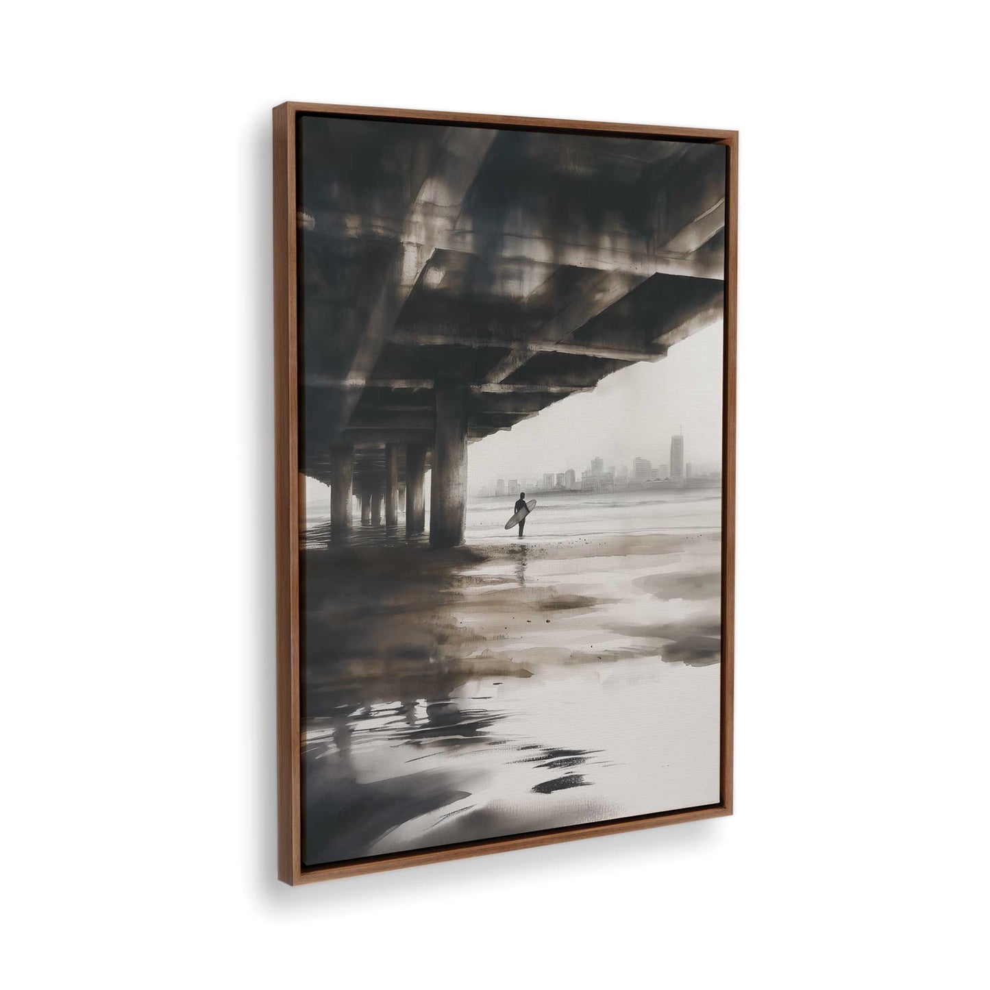 [Color:Walnut], Picture of the corner of the art
