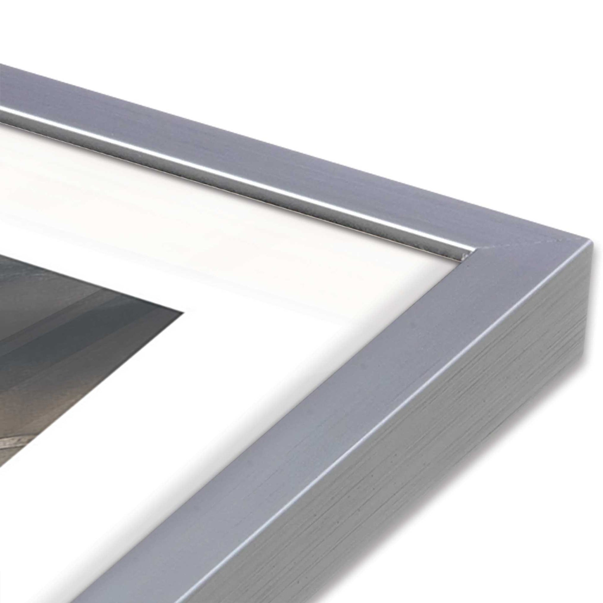 [Color:Polished Chrome], Picture of art in a Polished Chrome frame at an angle