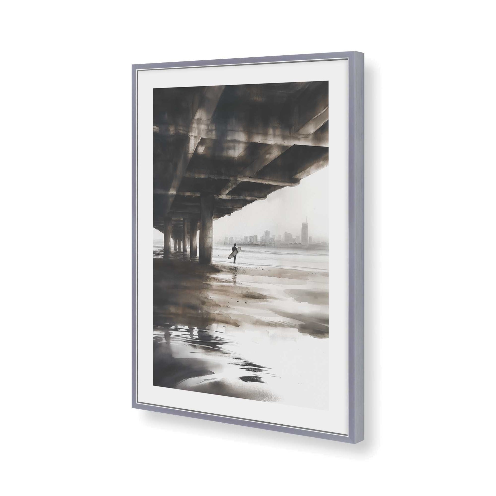 [Color:Polished Chrome], Picture of art in a Polished Chrome frame of the corner