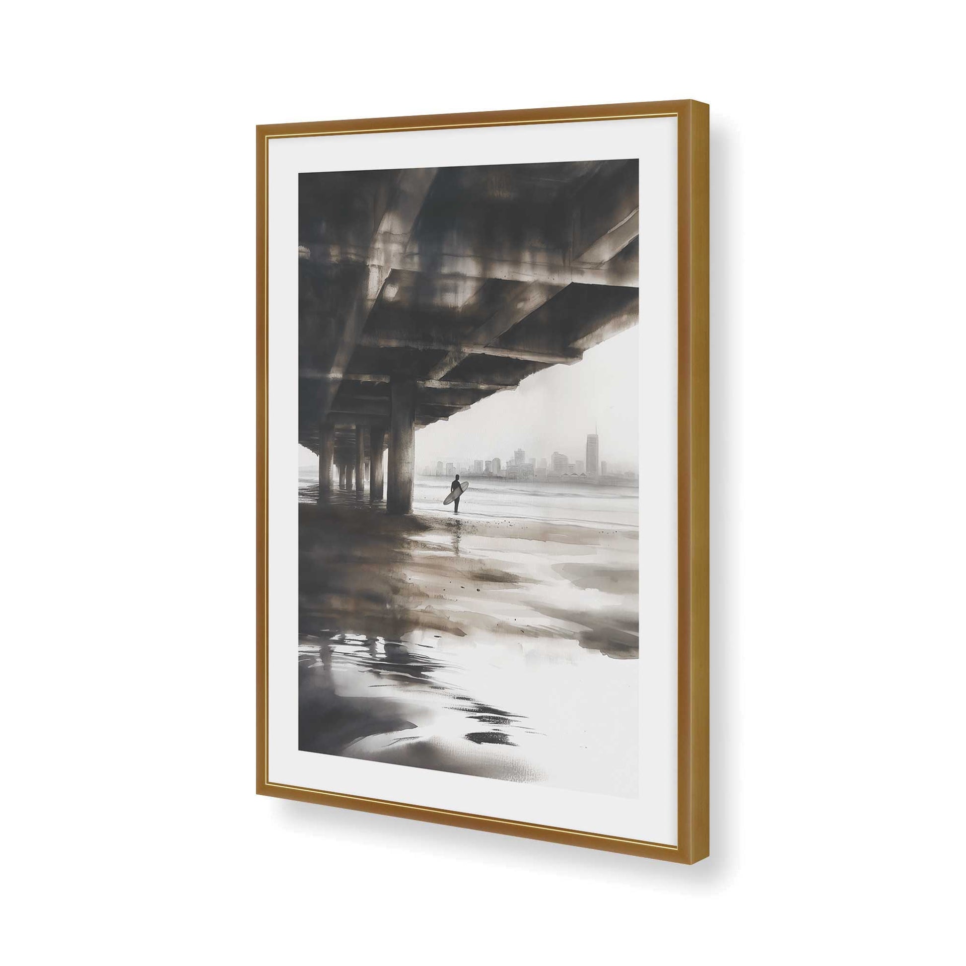 [Color:Polished Gold], Picture of art in a Polished Gold frame of the corner