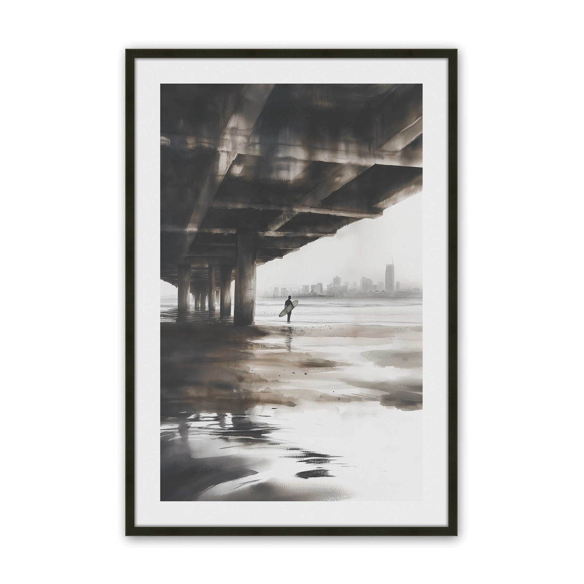 [Color:Satin Black], Picture of art in a Satin Black frame