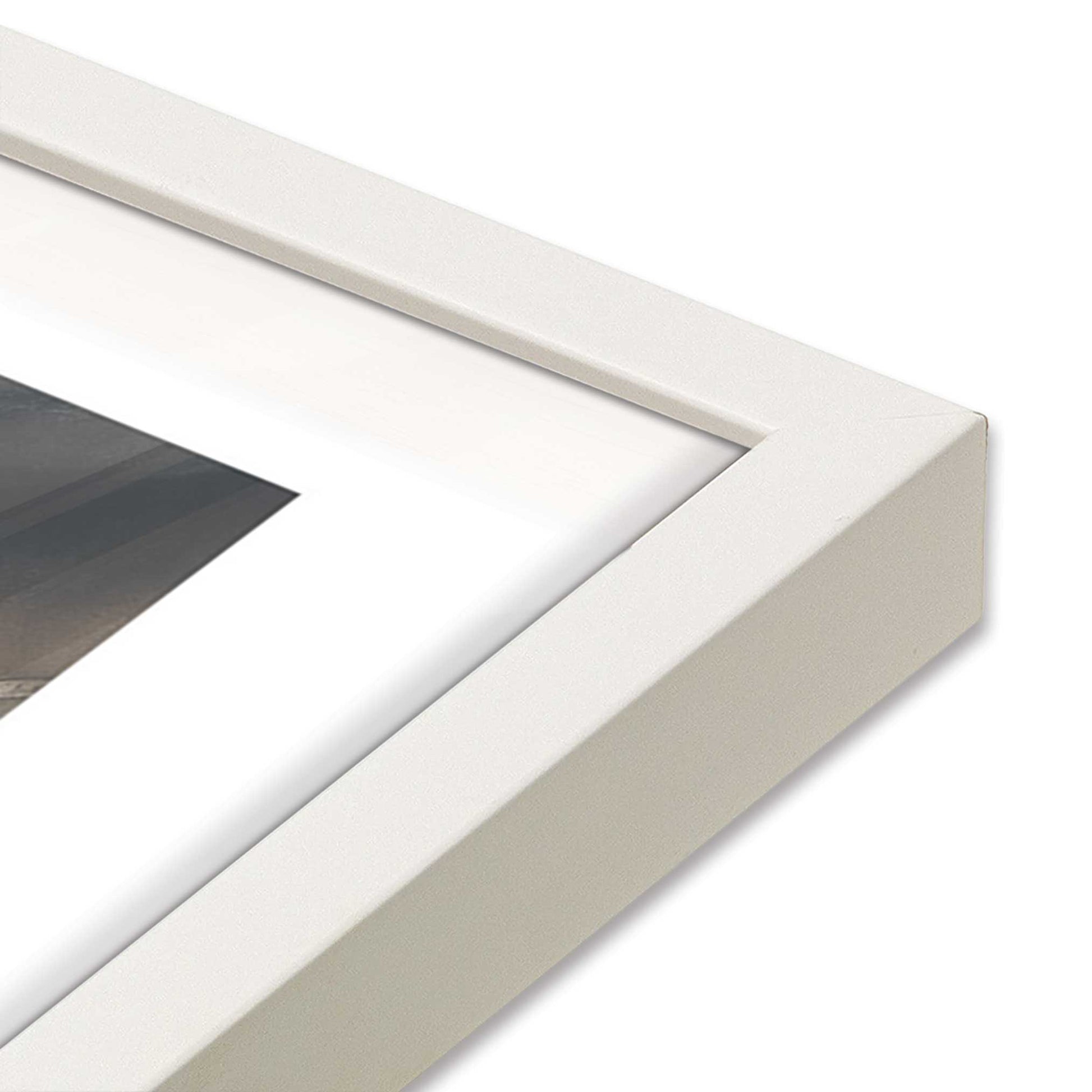 [Color:Opaque White], Picture of art in a Opaque White frame at an angle