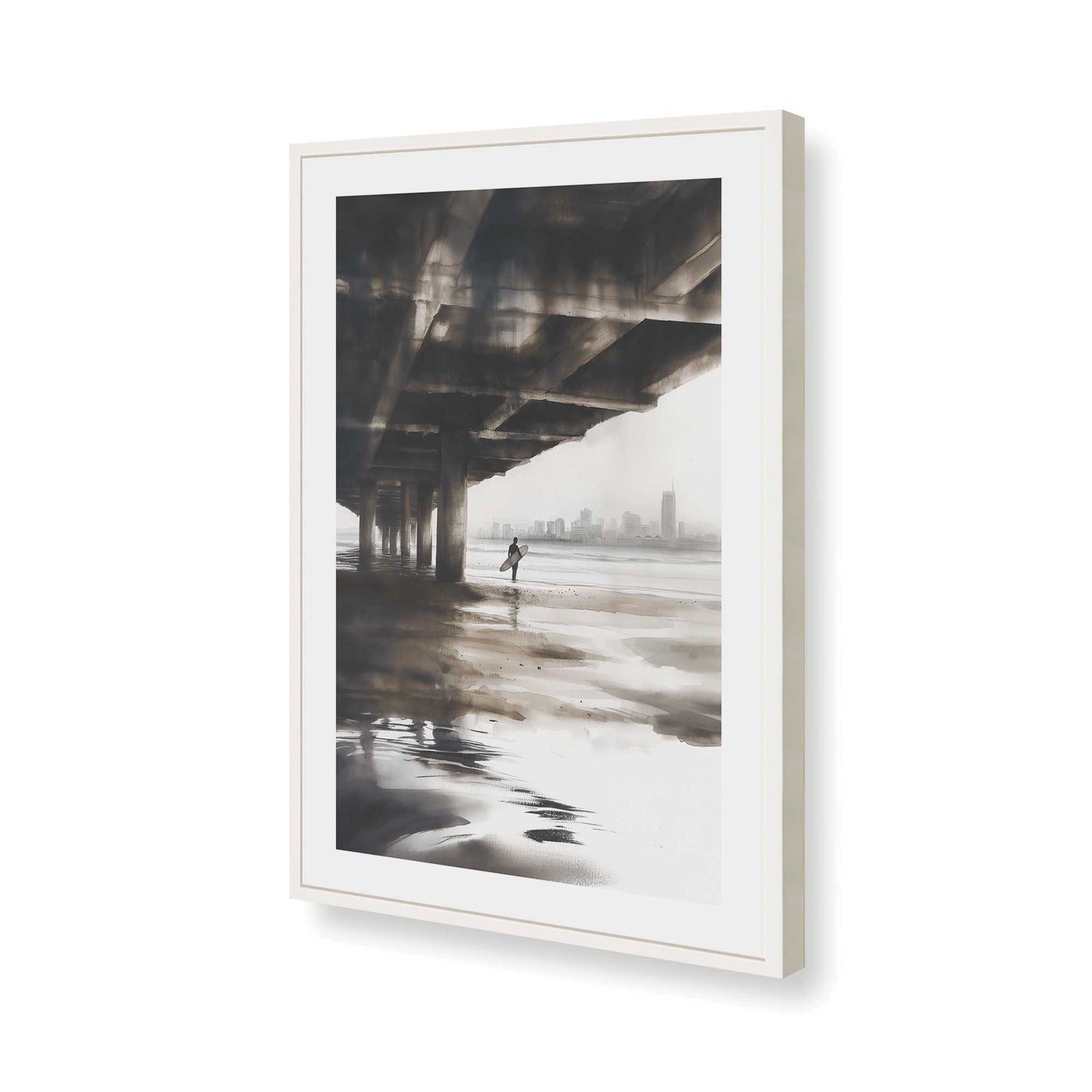 [Color:Opaque White], Picture of art in a Opaque White frame of the corner