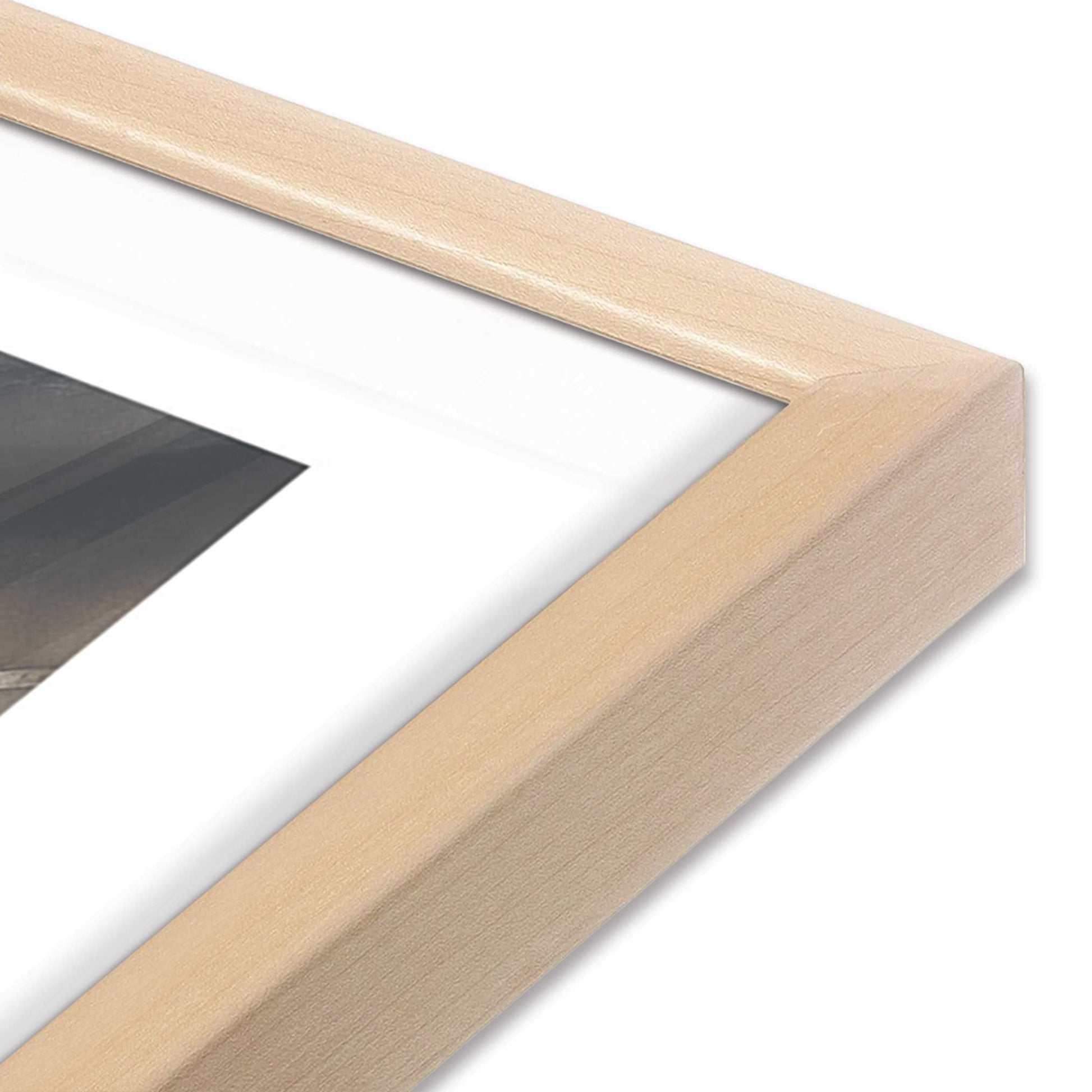 [Color:Raw Maple], Picture of art in a Raw Maple frame at an angle