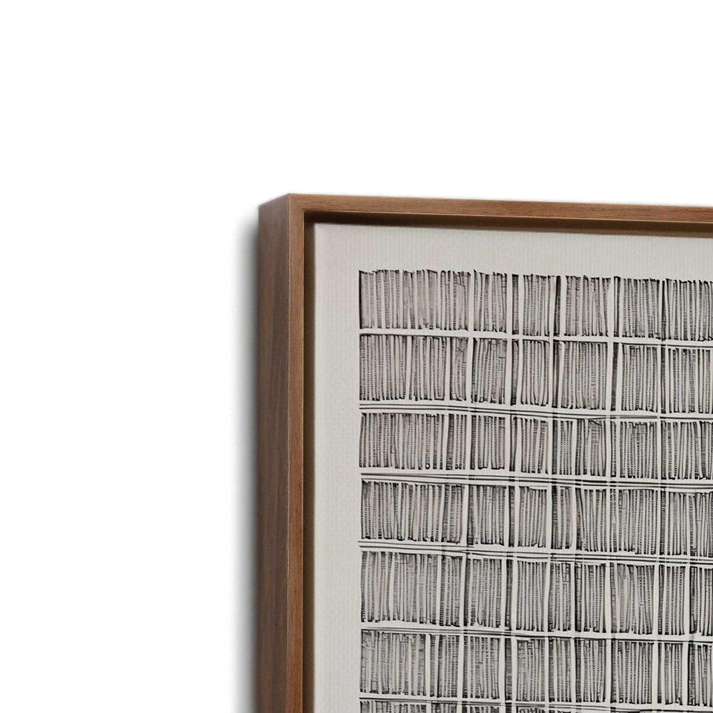[Color:Walnut], Picture of art in a Walnut frame at an angle