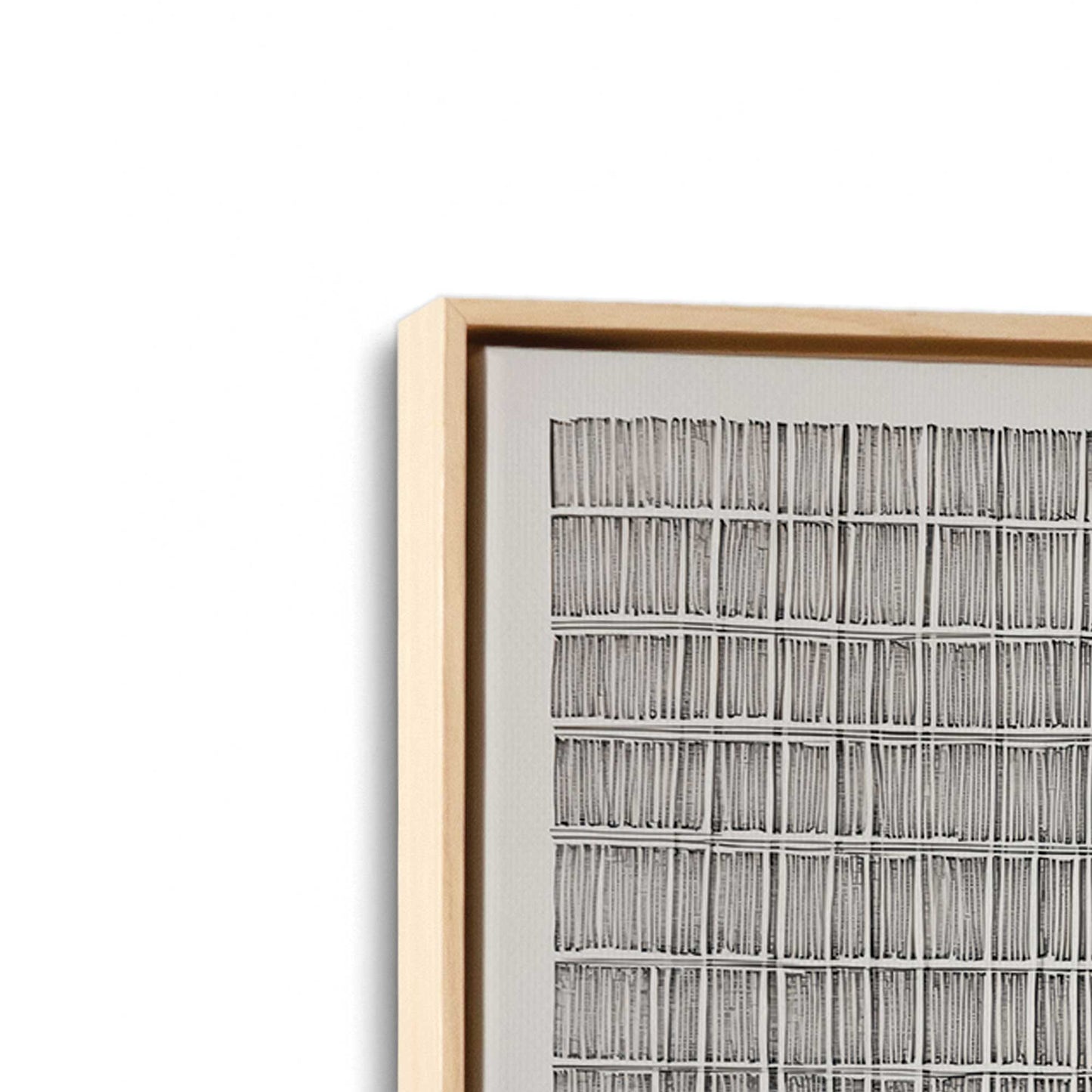 [Color:American Maple], Picture of art in a American Maple frame at an angle