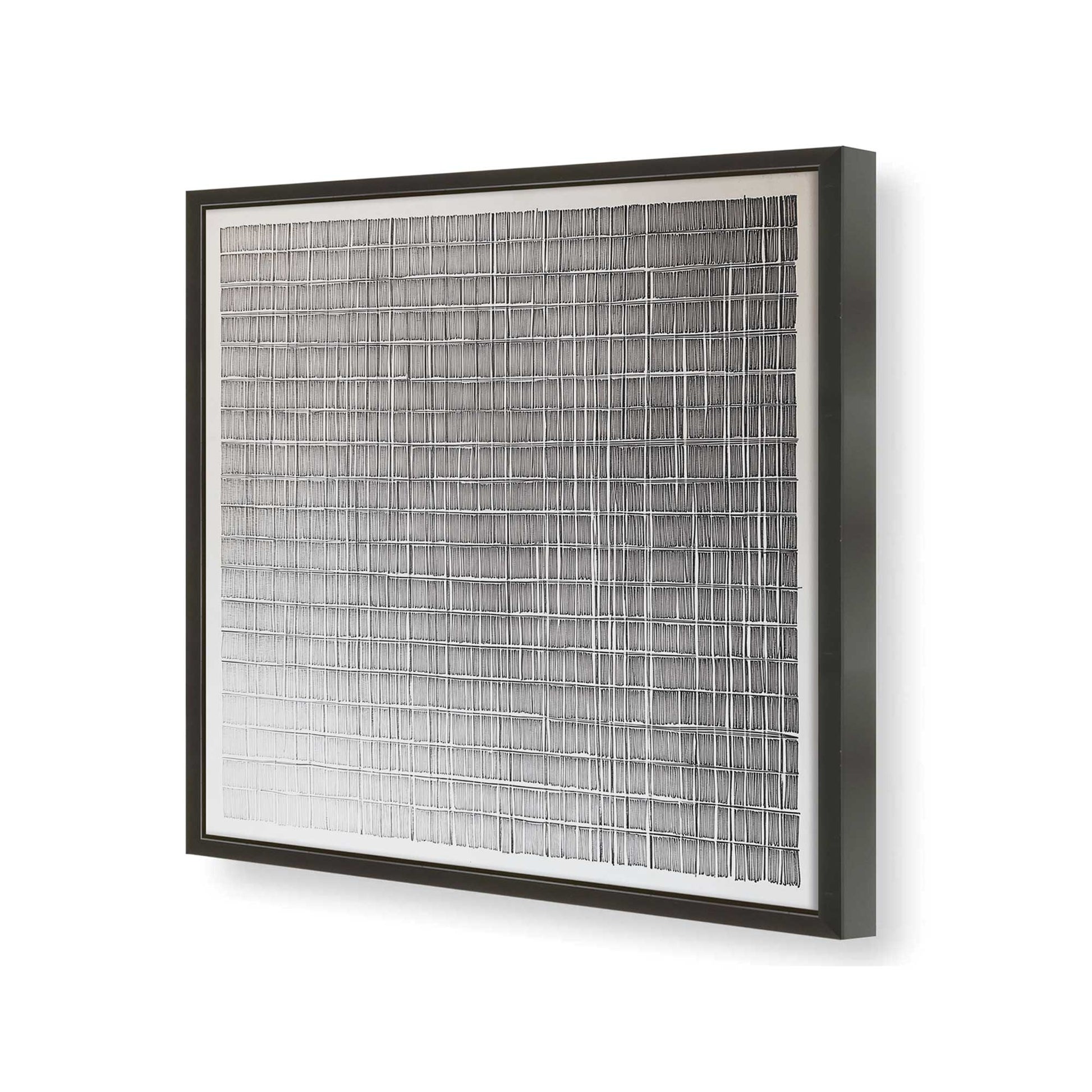 [Color:Satin Black], Picture of art in a Satin Black frame of the corner