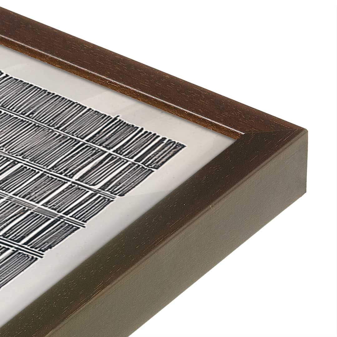 [Color:Espresso], Picture of art in a Espresso frame at an angle