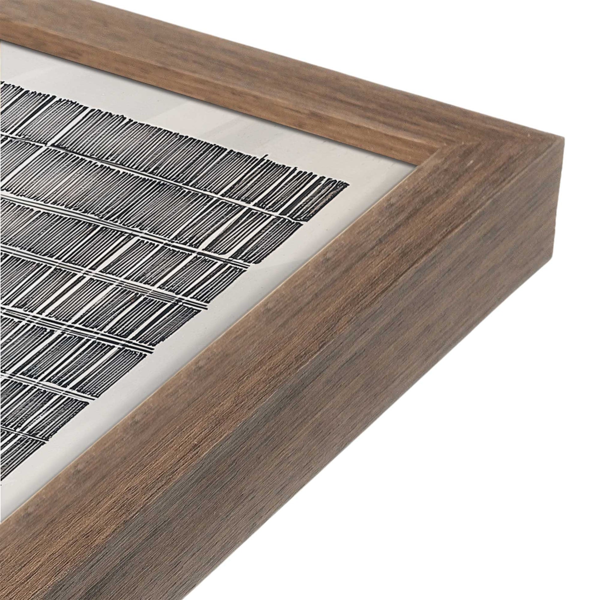 [Color:Walnut], Picture of art in a Walnut frame at an angle
