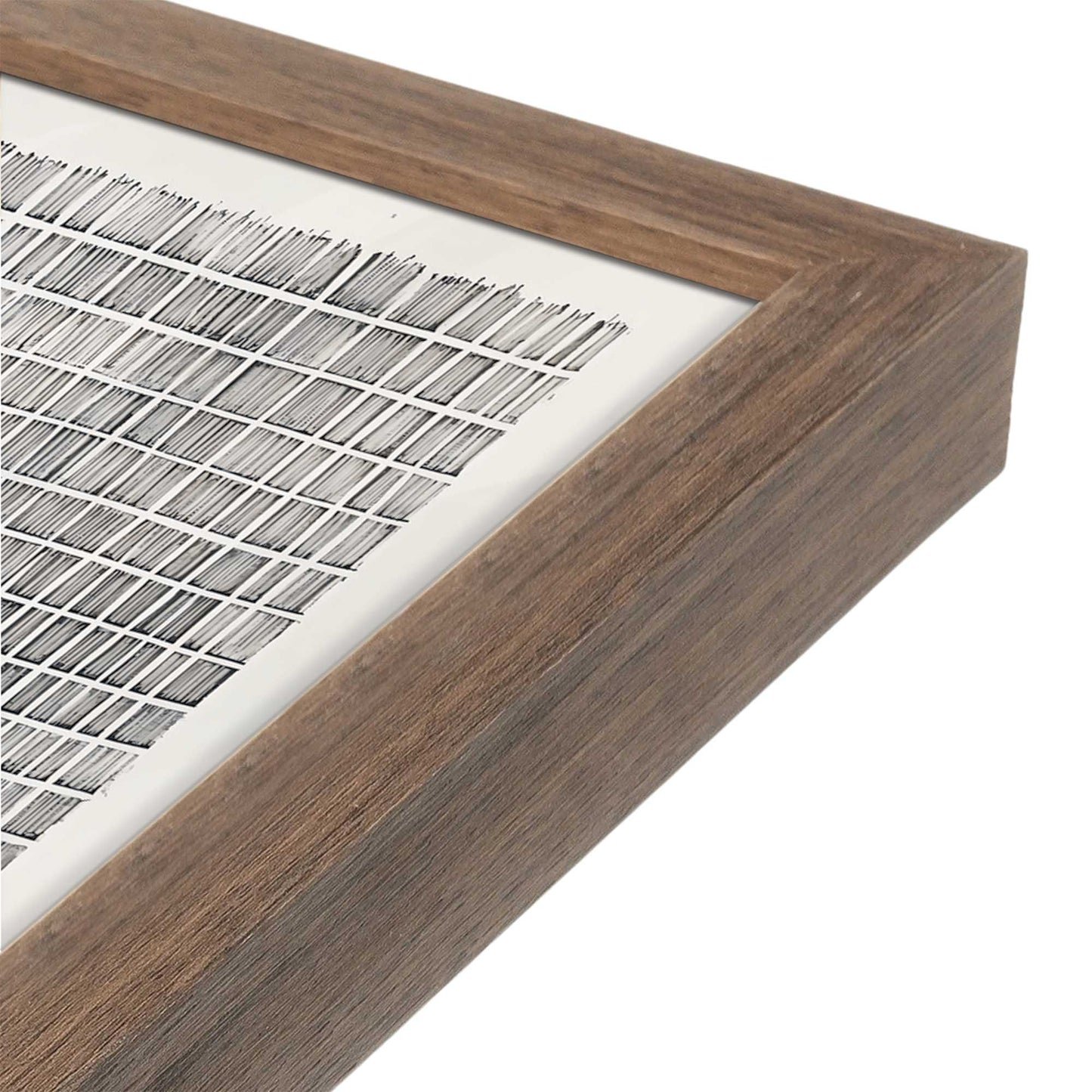 [Color:Walnut], Picture of art in a Walnut frame at an angle