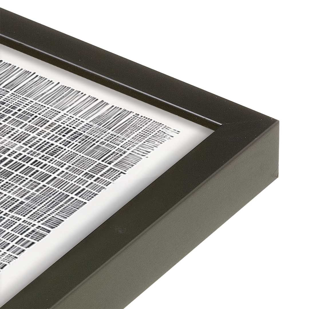 [Color:Satin Black], Picture of art in a Satin Black frame at an angle