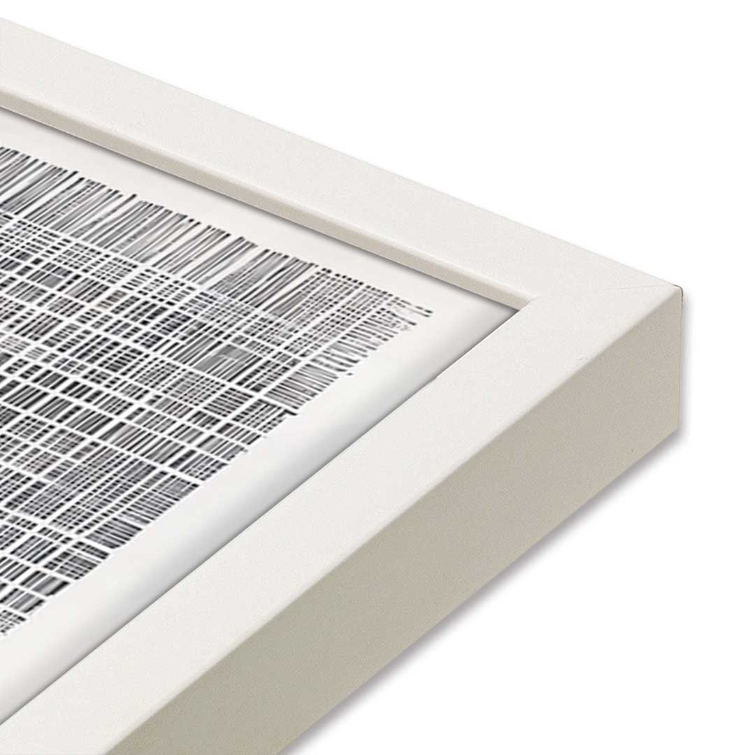 [Color:Opaque White], Picture of art in a Opaque White frame at an angle