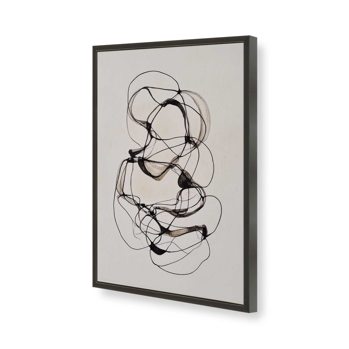 [Color:Satin Black], Picture of art in a Satin Black frame of the corner