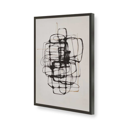 [Color:Satin Black], Picture of art in a Satin Black frame of the corner