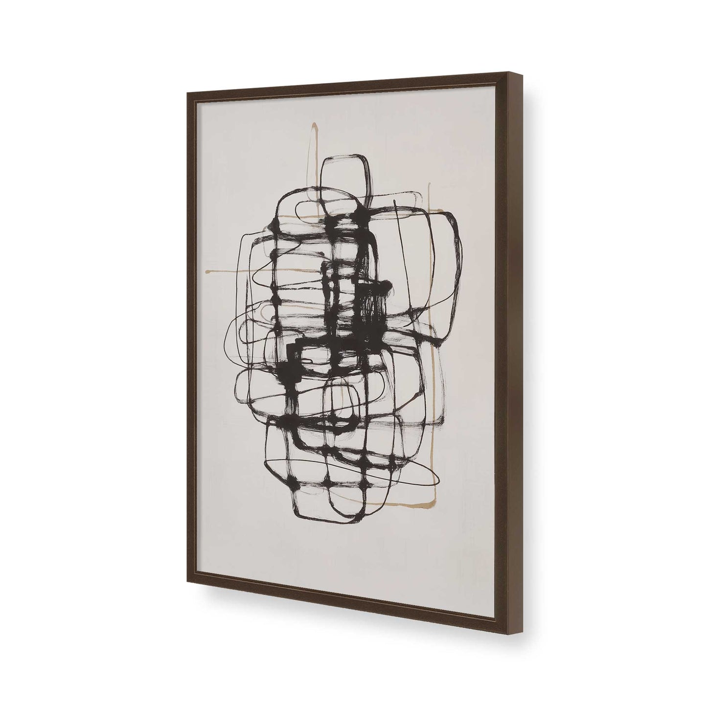 [Color:Brown], Picture of art in a Brown frame of the corner