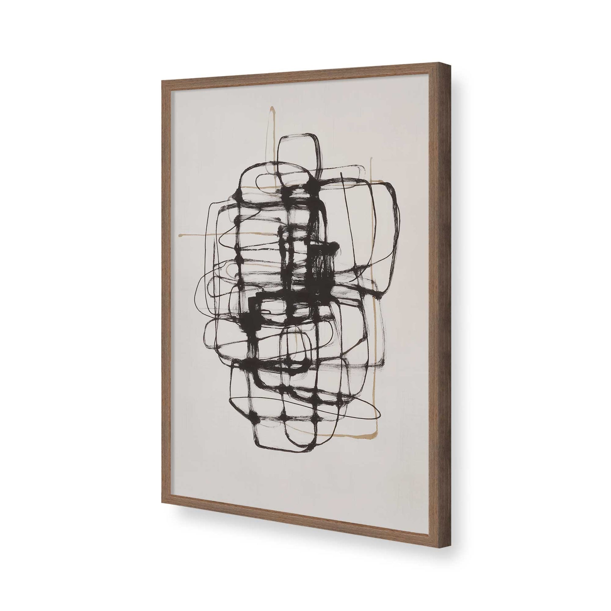 [Color:Walnut], Picture of art in a Walnut frame of the corner