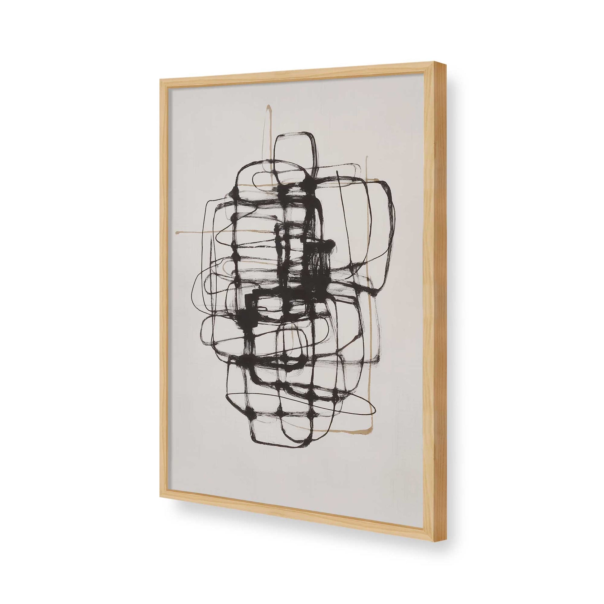 [Color:American Maple], Picture of art in a American Maple frame of the corner