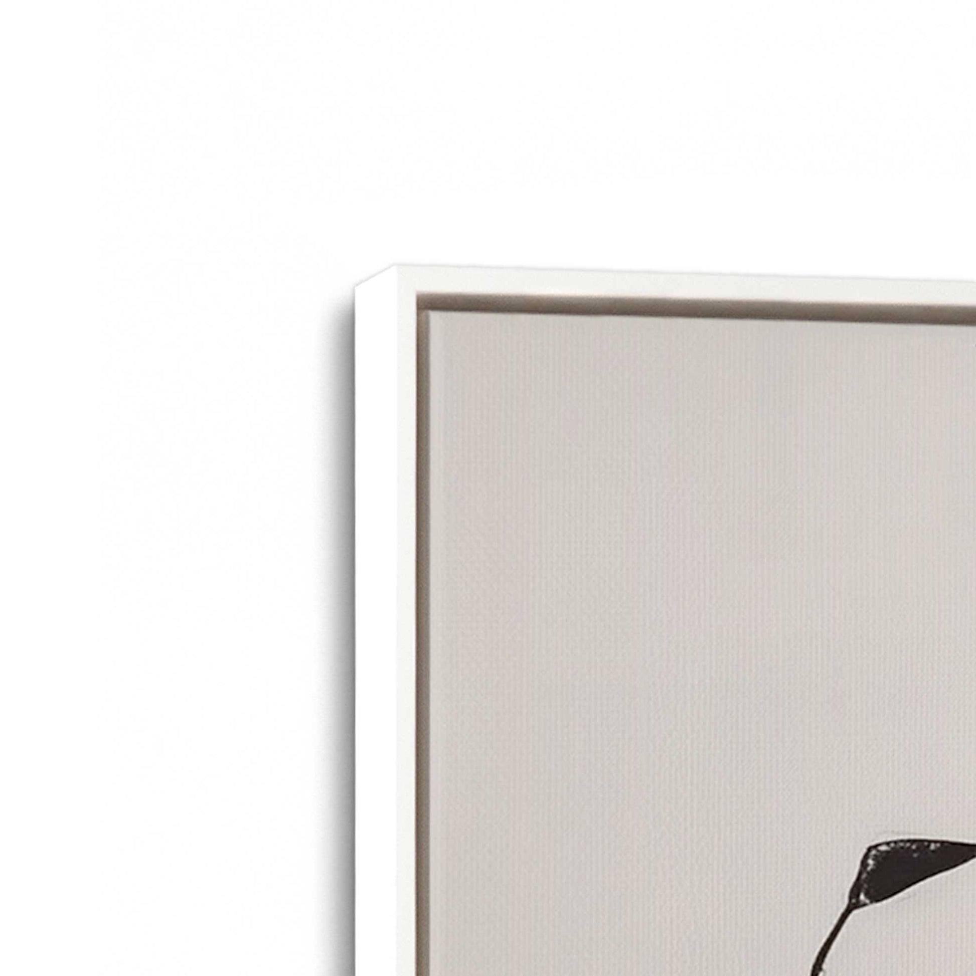 [Color:Opaque White], Picture of art in a White frame at an angle