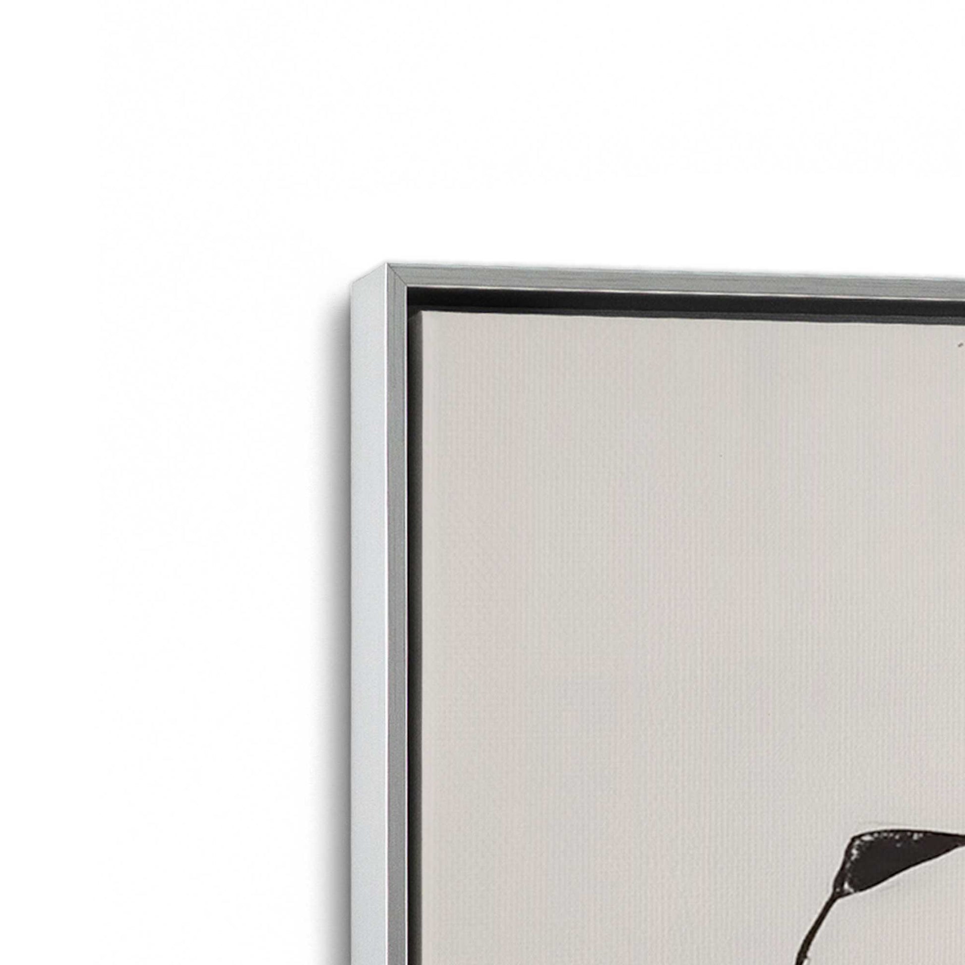 [Color:Polished Chrome], Picture of art in a Polished Chrome frame at an angle