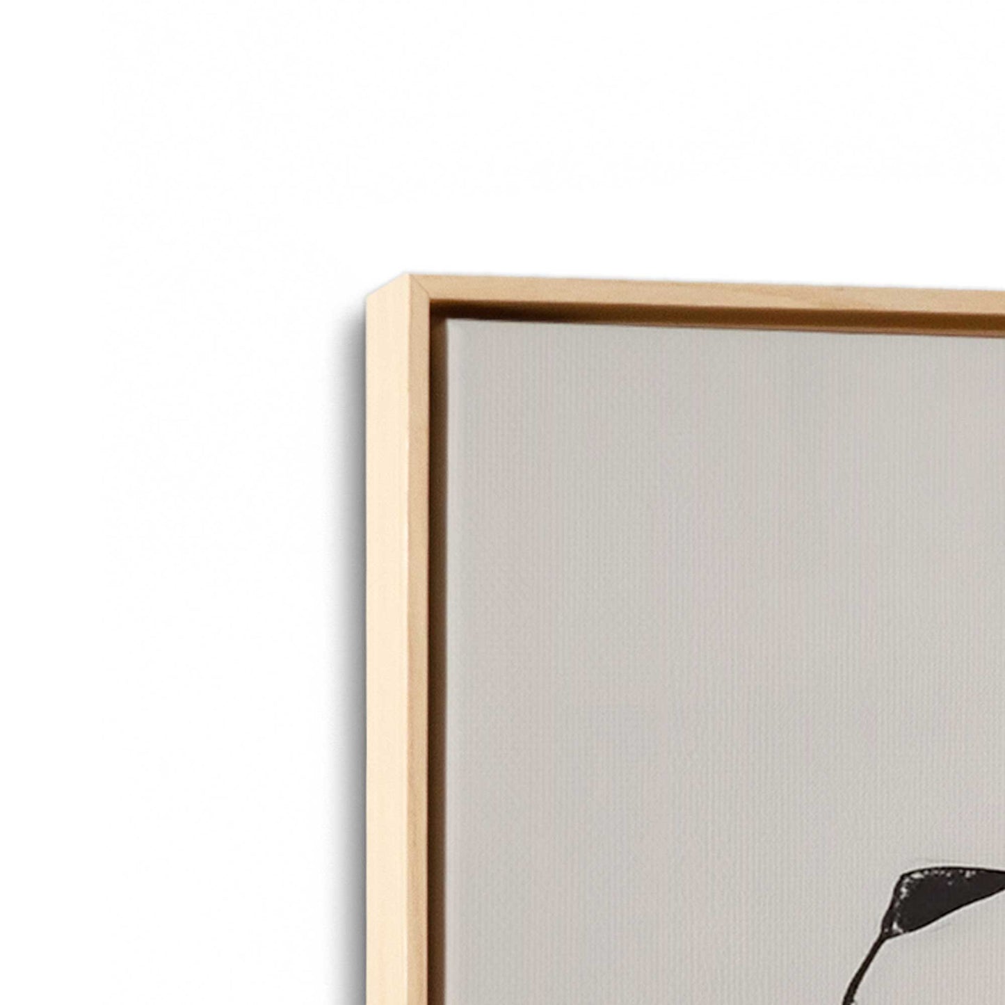 [Color:American Maple], Picture of art in a American Maple frame at an angle
